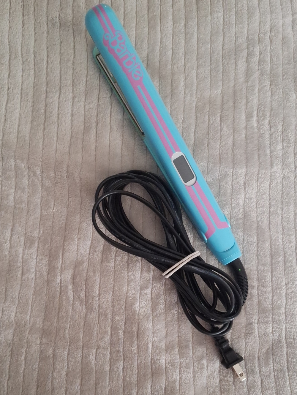 Chi X Barbie Blue and Pink Slim Hair Straightener Y2K Retro Baywatch Styler